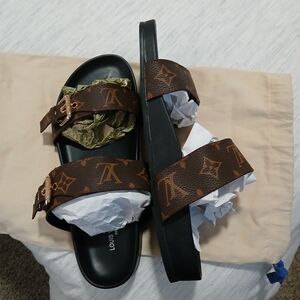 Louis Vuitton Monogram Brown Women's Sandals